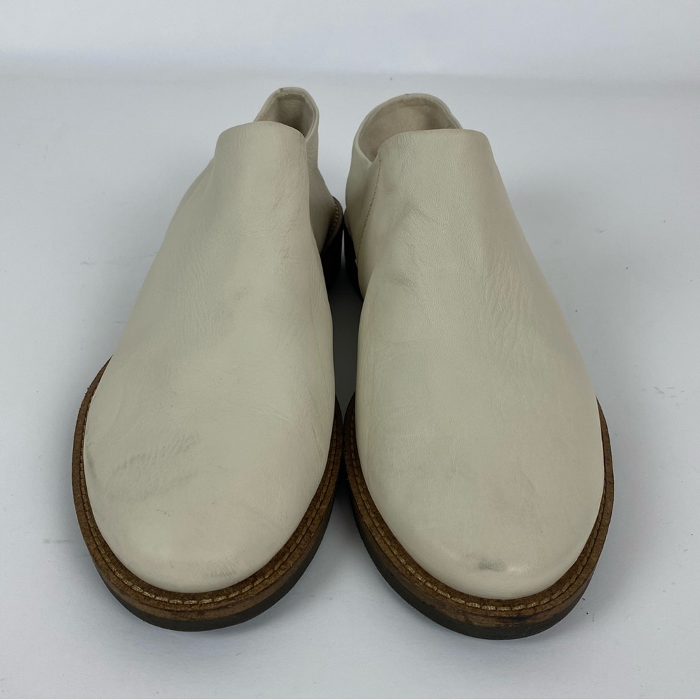 ECCO Women's Mule Shoes US 9 9.5 EU 40 Off White Ivory Leather Clog Drop Heel - Picture 4 of 11